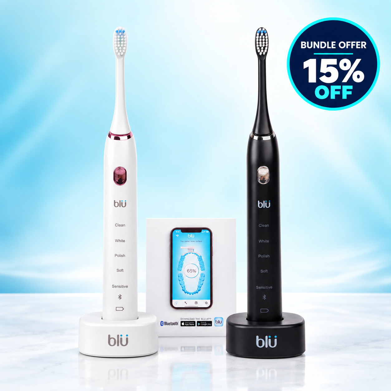 BLÜ Couples Smart Toothbrush Bundle – Save 15%